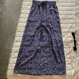Rebecca Taylor blue silk maxi skirt